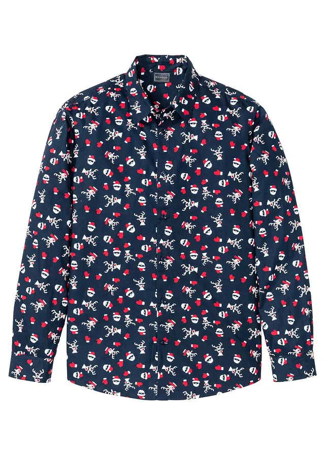 Košeľa s dlhým rukávom s potlačou po celom povrchu Regular Fit