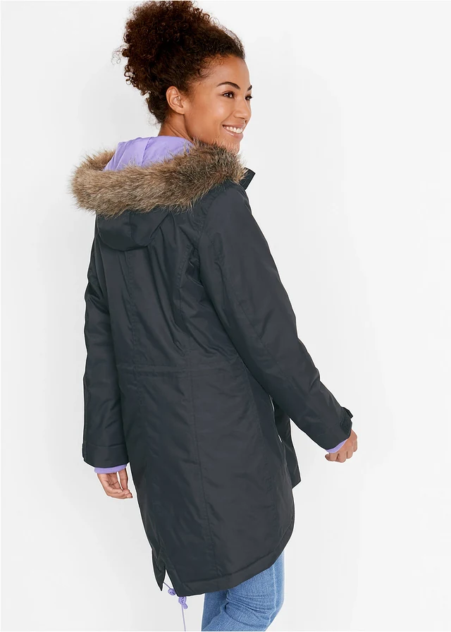Manteau technique imperméable, Couleur: noir
