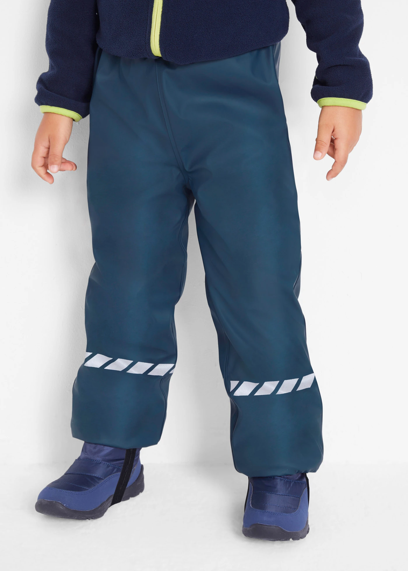 Pantalon de pluie avec doublure thermique en polaire • bleu foncé • Boutique bonprix