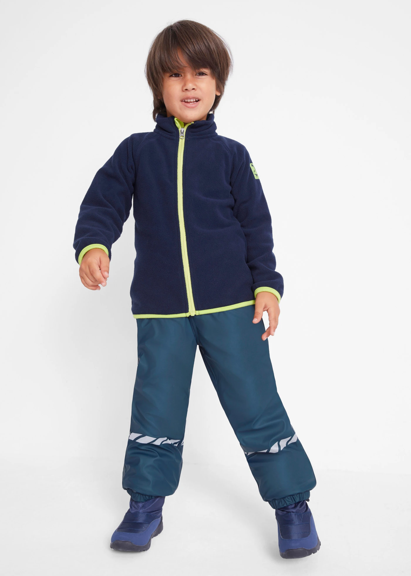 Pantalon de pluie avec doublure thermique en polaire • bleu foncé • Boutique bonprix