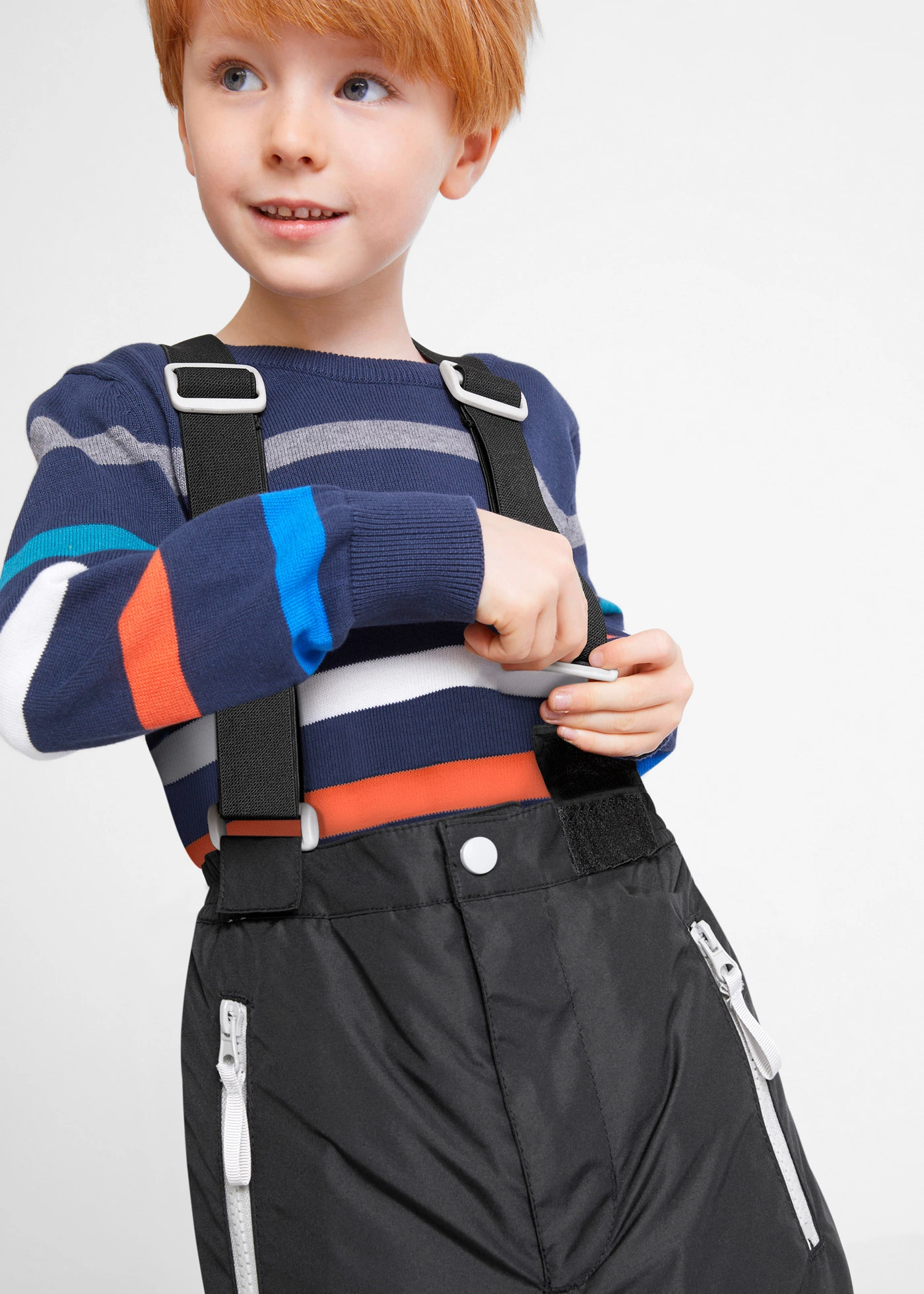 Waterdichte skibroek met bretels en reflecterende details • zwart • bonprix online shop