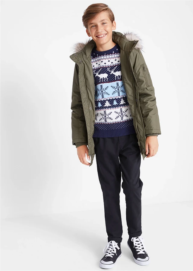 Pull garçon avec rennes • bleu • product-page.page-title-suffix