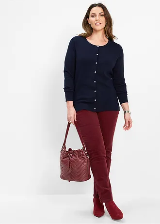 Přiléhavý kabátek z jemné pleteniny, barva: tmavě modrá