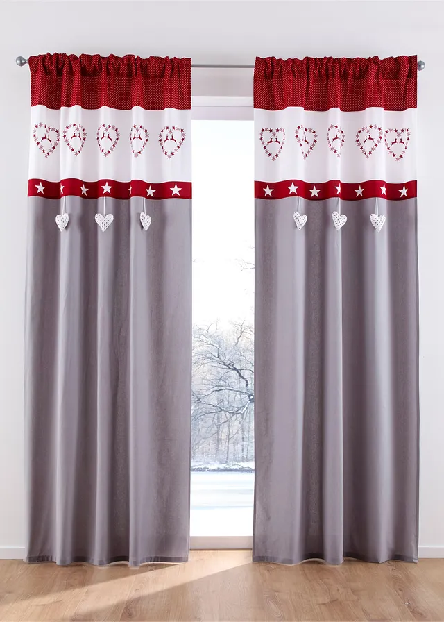 Draperie cu inimi 1buc.
