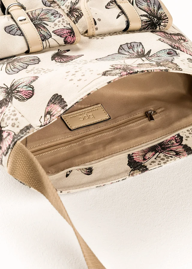 Sac à bandoulière en toile, imprimé papillons • beige imprimé • product-page.page-title-suffix