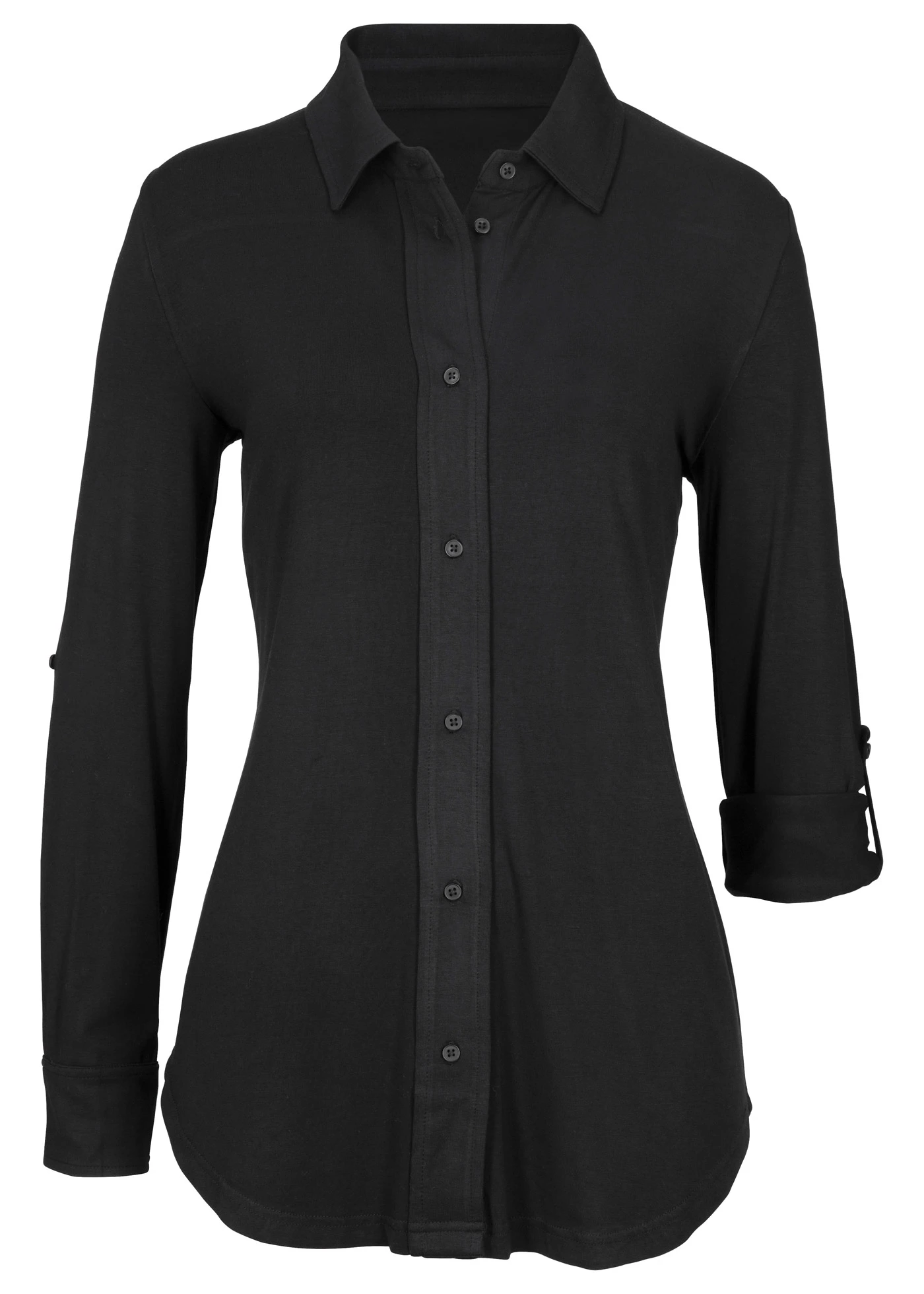 Jersey blouse, lang • zwart • bonprix online shop