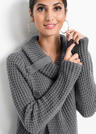 Grof gebreide trui • donkergrijs gemêleerd • bonprix online shop