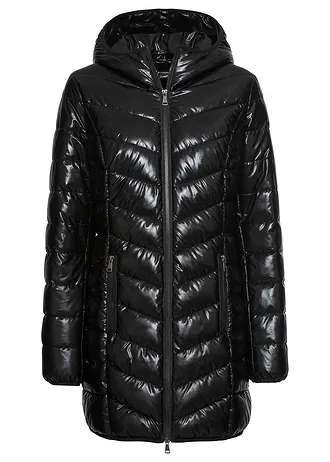 Prošívaná bunda s metalickým vzhledem