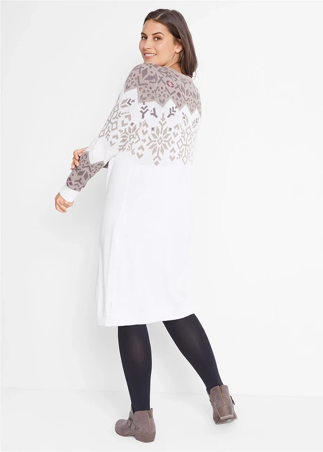Robe en maille à motif norvégien • bleu foncé à motif plus size • product-page.page-title-suffix