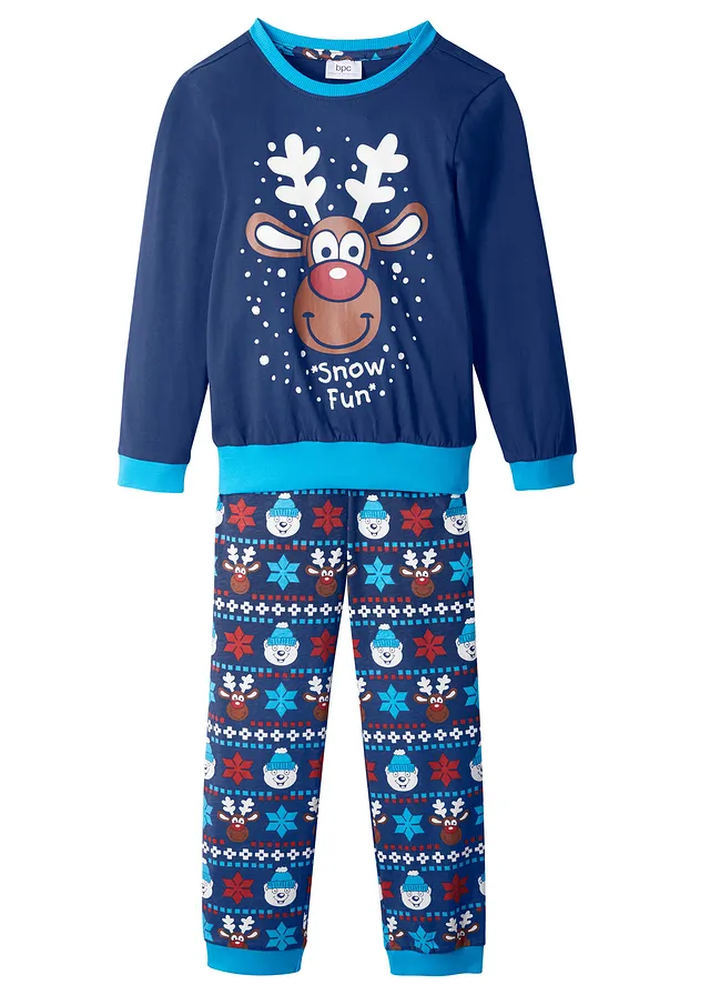 Pyjama 100% coton (ens. 2 pces) • bleu nuit • Boutique bonprix