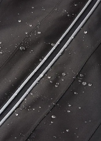 Geacă funcțională 3 în1 cu jachetă interioară din fleece • negru-roșu-azalee • magazin bonprix