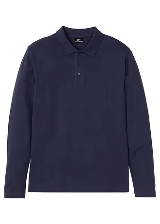 Polo triko s dlouhým rukávem • tmavě modrá • bonprix obchod