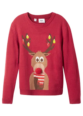 Kinderen kersttrui • donkerrood • bonprix online shop