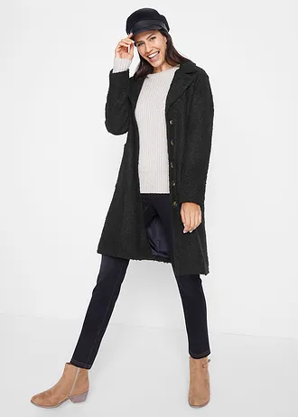 High Waist jeggings, ealstické, s termo funkcí, pohodlná pasovka • černý denim • bonprix obchod