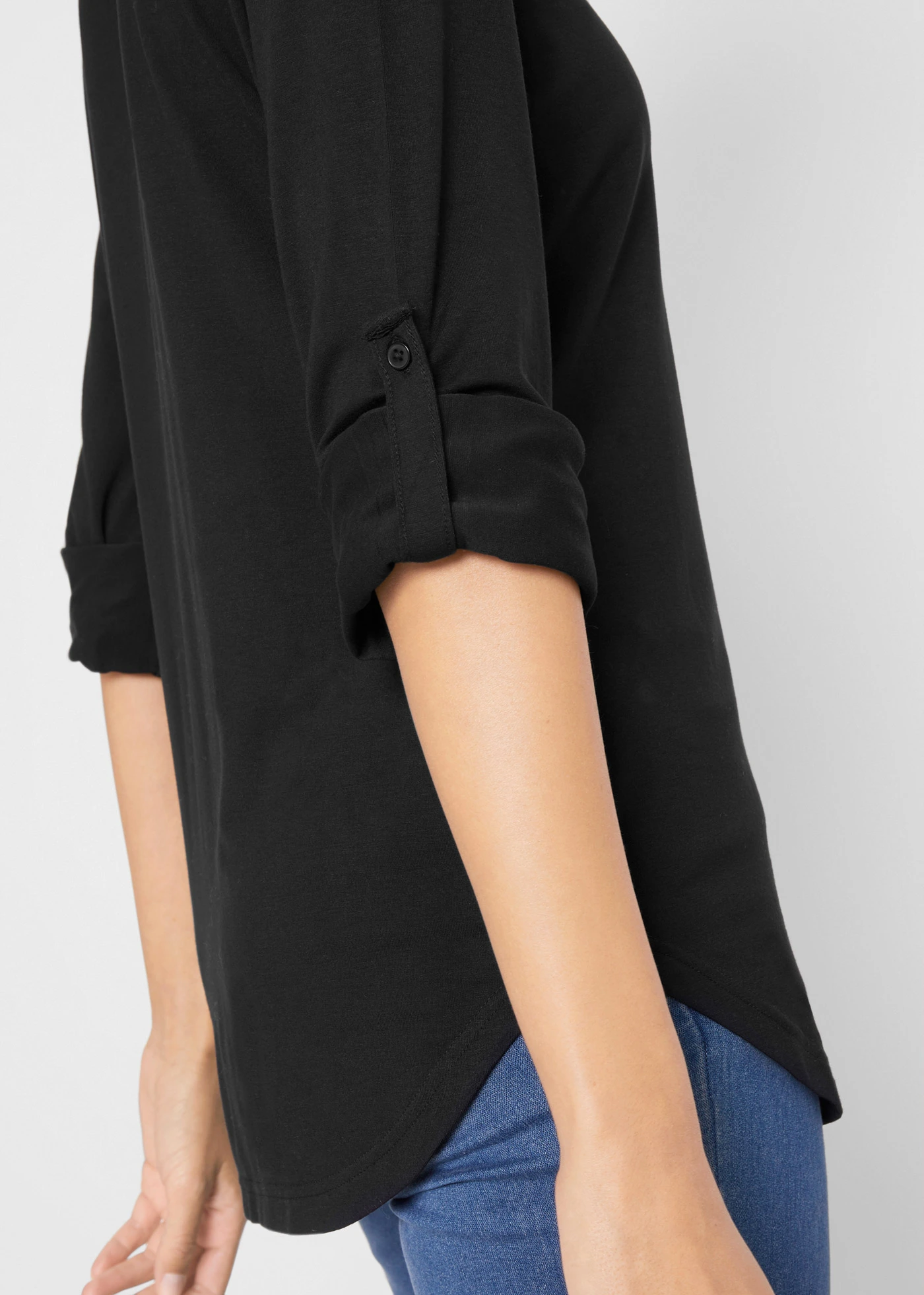 Jersey blouse, lang • zwart • bonprix online shop