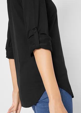 Jersey blouse, lang • zwart • bonprix online shop