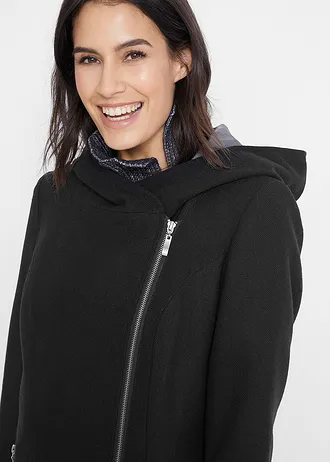 Dlouhá bunda se šikmým zipem • černá • bonprix obchod
