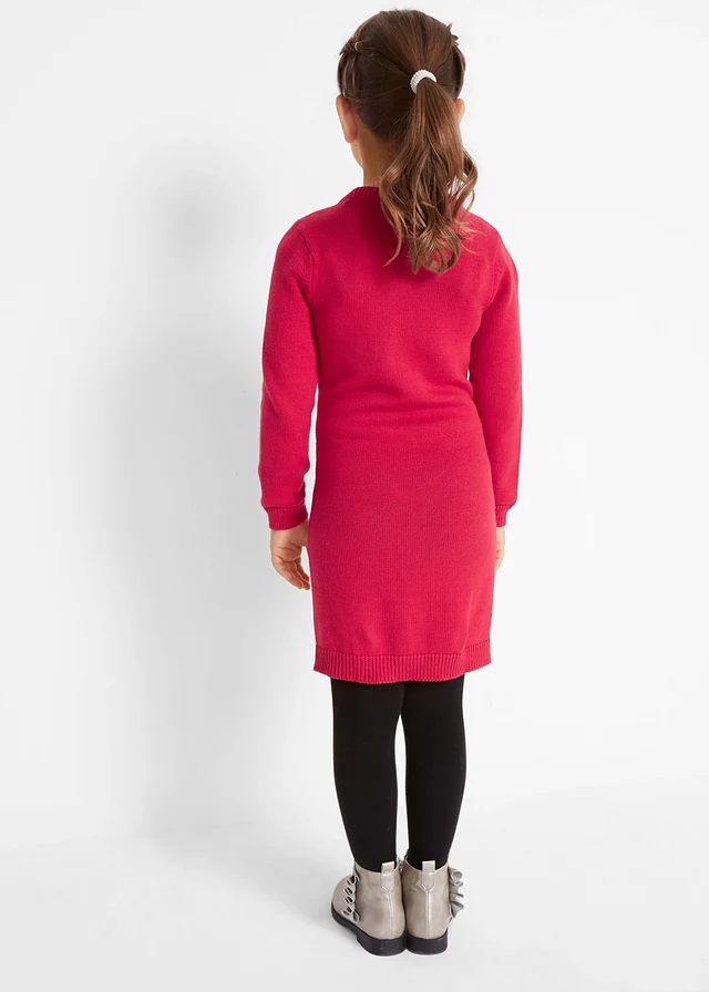 Gebreide meisjes jurk inclusief tasje (2-dlg. set) • rood • product-page.page-title-suffix