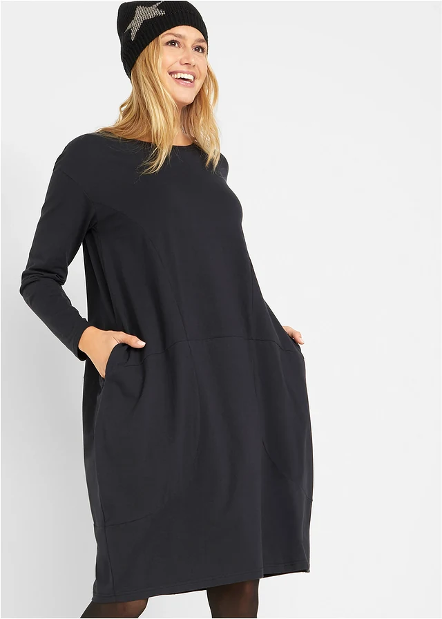 Robe en jersey, coupe ovoïde • noir • product-page.page-title-suffix