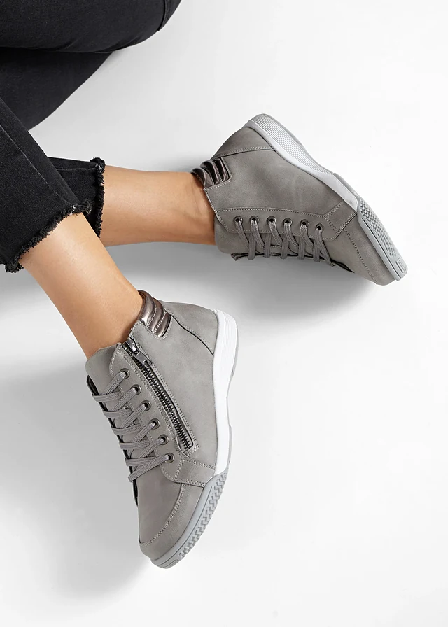 Hoge sneakers met ritssluiting • grijs • product-page.page-title-suffix