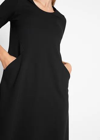 Robe en Punto di Roma • noir • Boutique bonprix