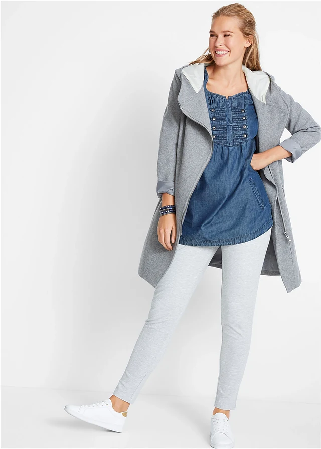 Lange blouse in A-lijn • blue stone • product-page.page-title-suffix