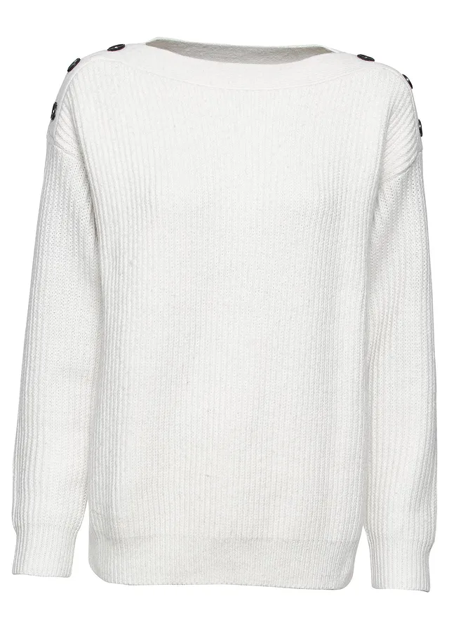 Pulóver s gombíkmi, oversized