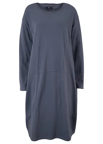 Jersey jurk in O-vorm • bosbes • bonprix online shop