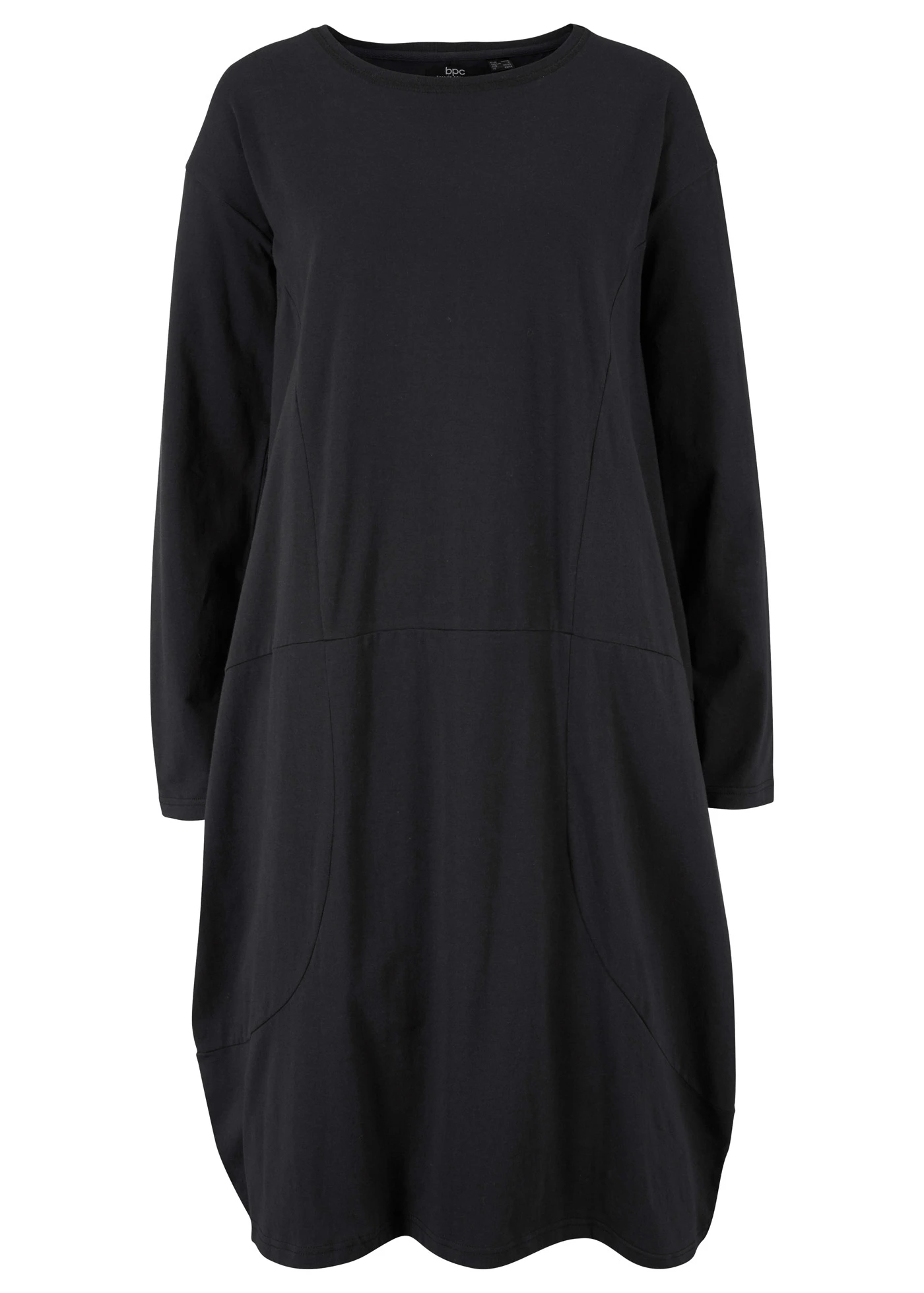 Jersey jurk in O-vorm • zwart • bonprix online shop