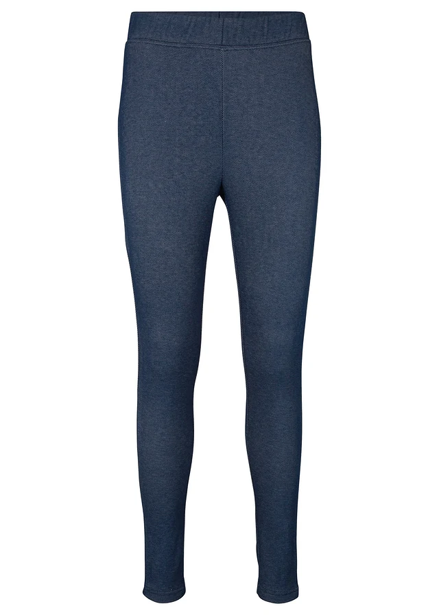 Legging chaud aspect jean, Couleur: bleu