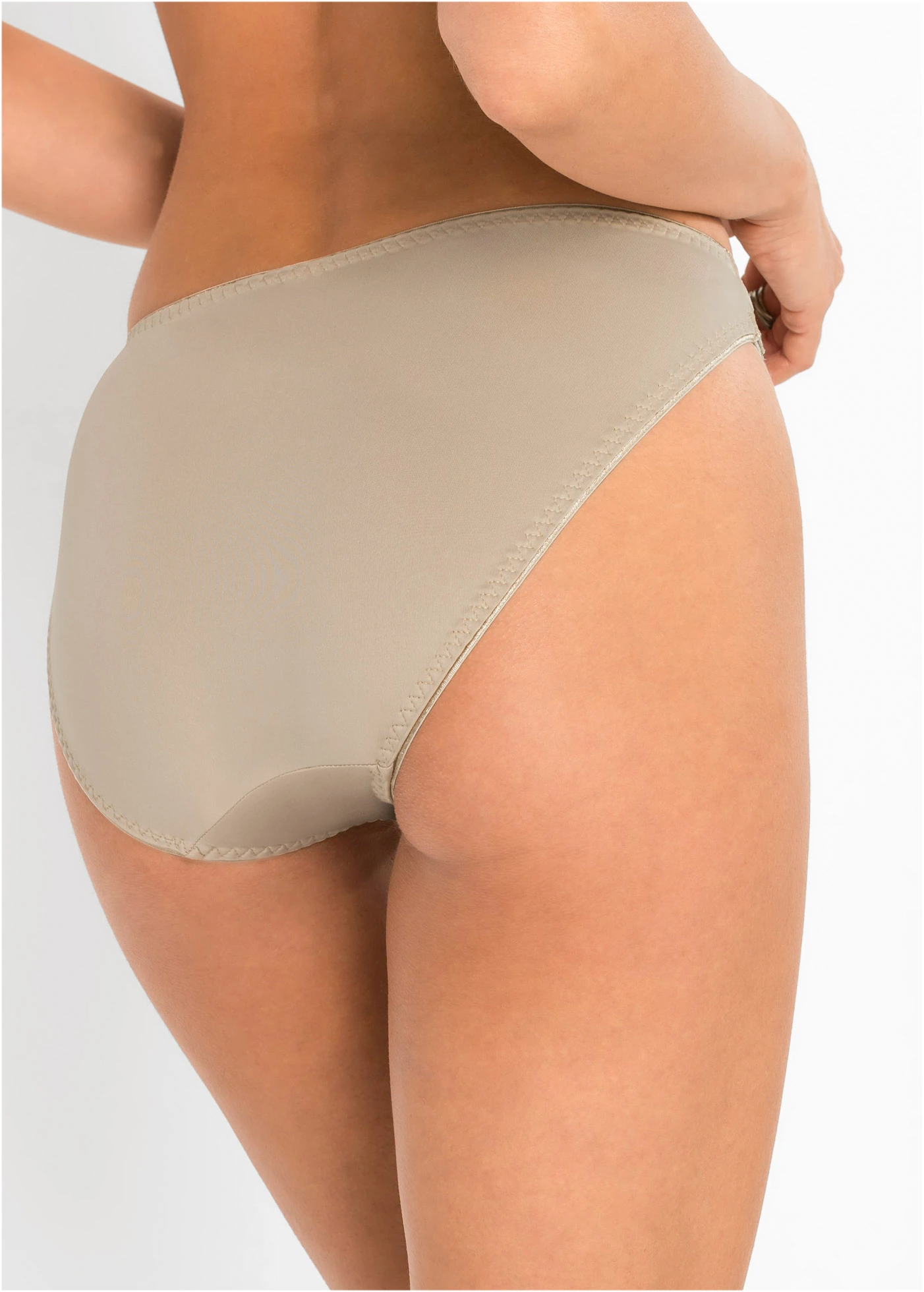 Slip met kant (set van 3) • zwart+wit+krijtbeige • bonprix online shop