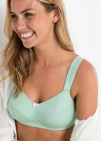 Bh zonder beugels (set van 3) met katoen, Kleur: mint+perzik+wit