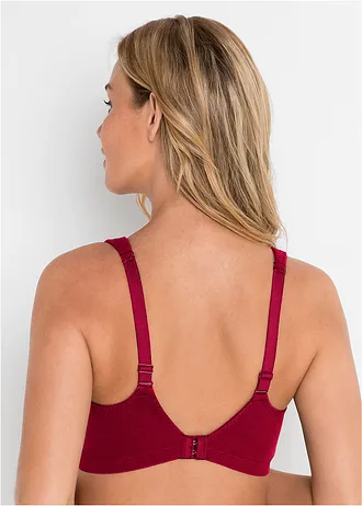 Bh zonder beugels met biologisch katoen (set van 2) • donkerblauw+schoorsteenrood • bonprix online shop