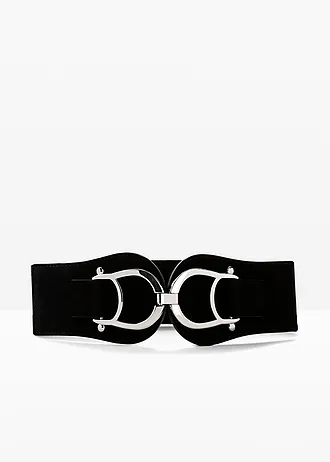 Ceinture extensible avec grande boucle • noir • Boutique bonprix