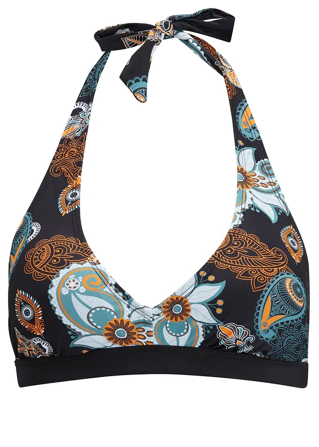 Sutien baie neckholder cu decolteu adânc
