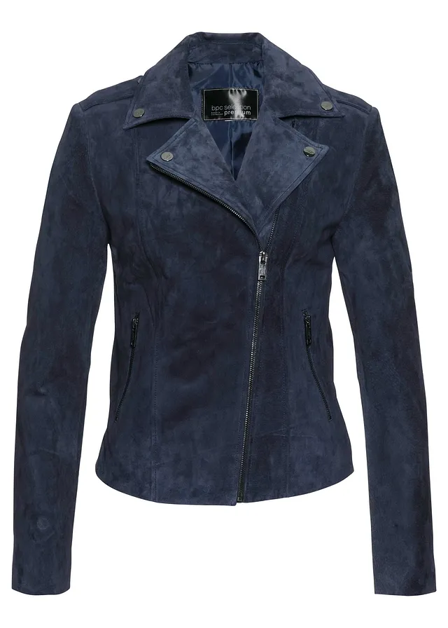 Leren jas • donkerblauw • bonprix online shop