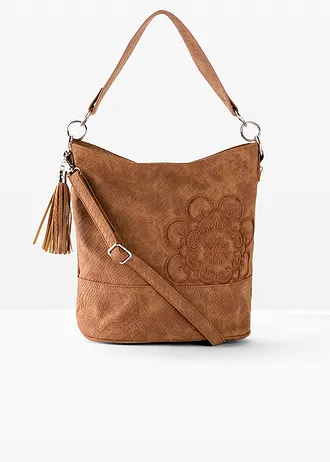 Poșetă cu broderie • maro-coniac • magazin bonprix