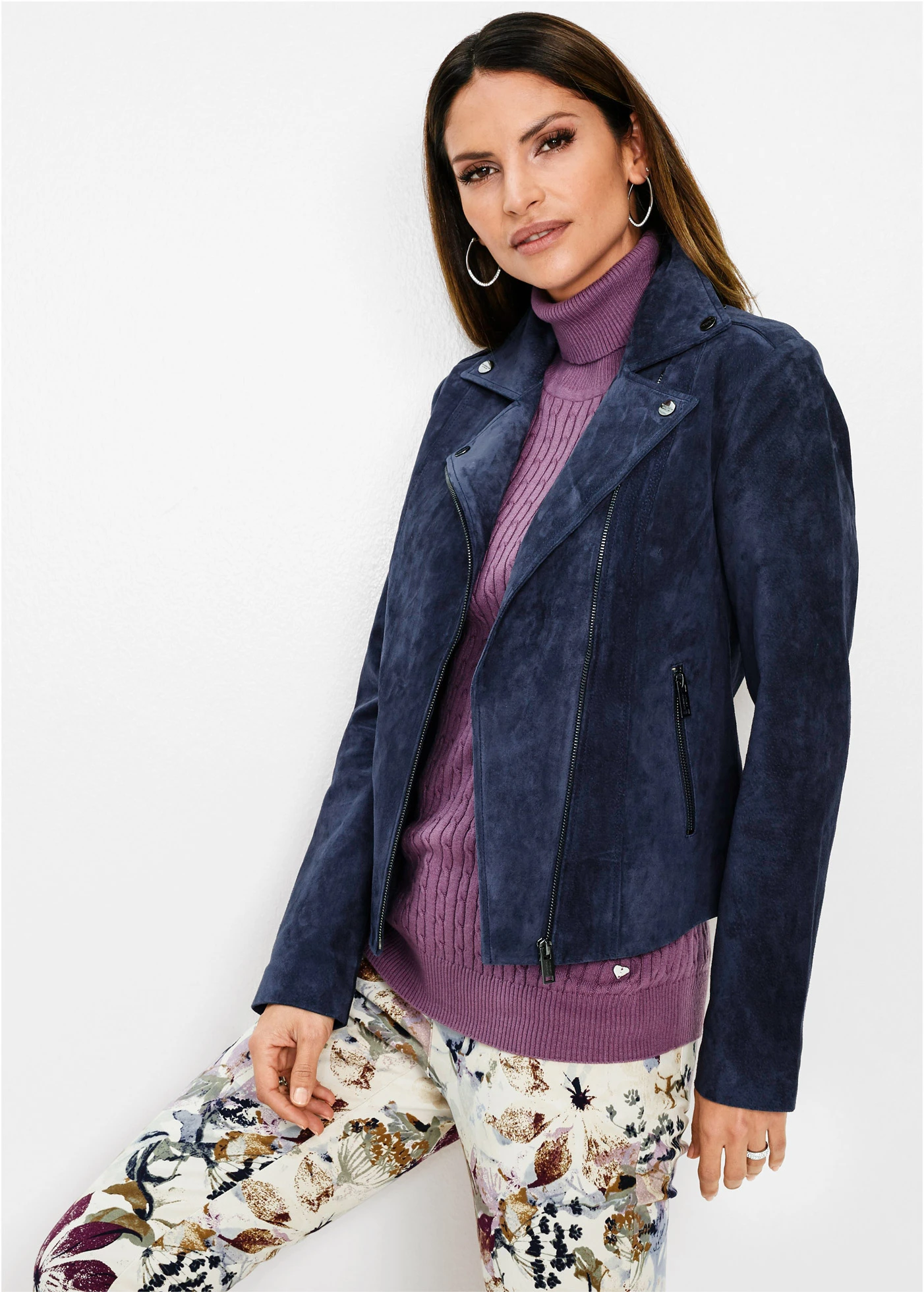 Leren jas • donkerblauw • bonprix online shop