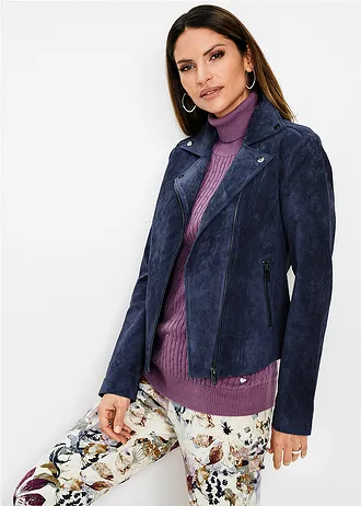 Leren jas • donkerblauw • bonprix online shop