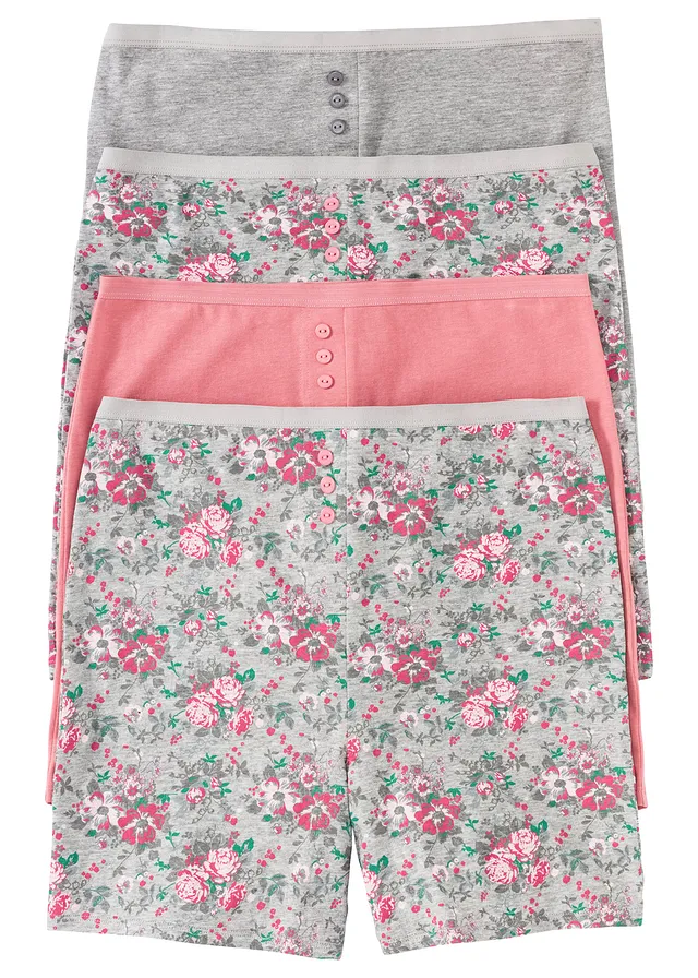 Lot de 4 boxers femme longs