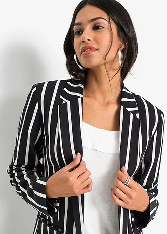 Sacou • negru/ecru dungat • magazin bonprix