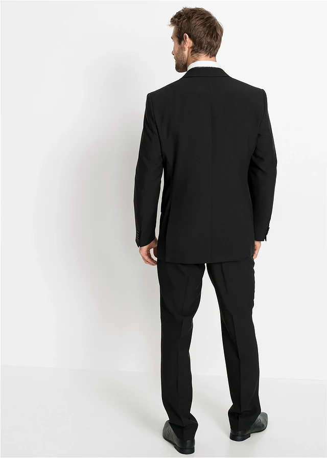 Trouwpak met gilet en stropdas, regular fit (5-dlg. set), Kleur: zwart