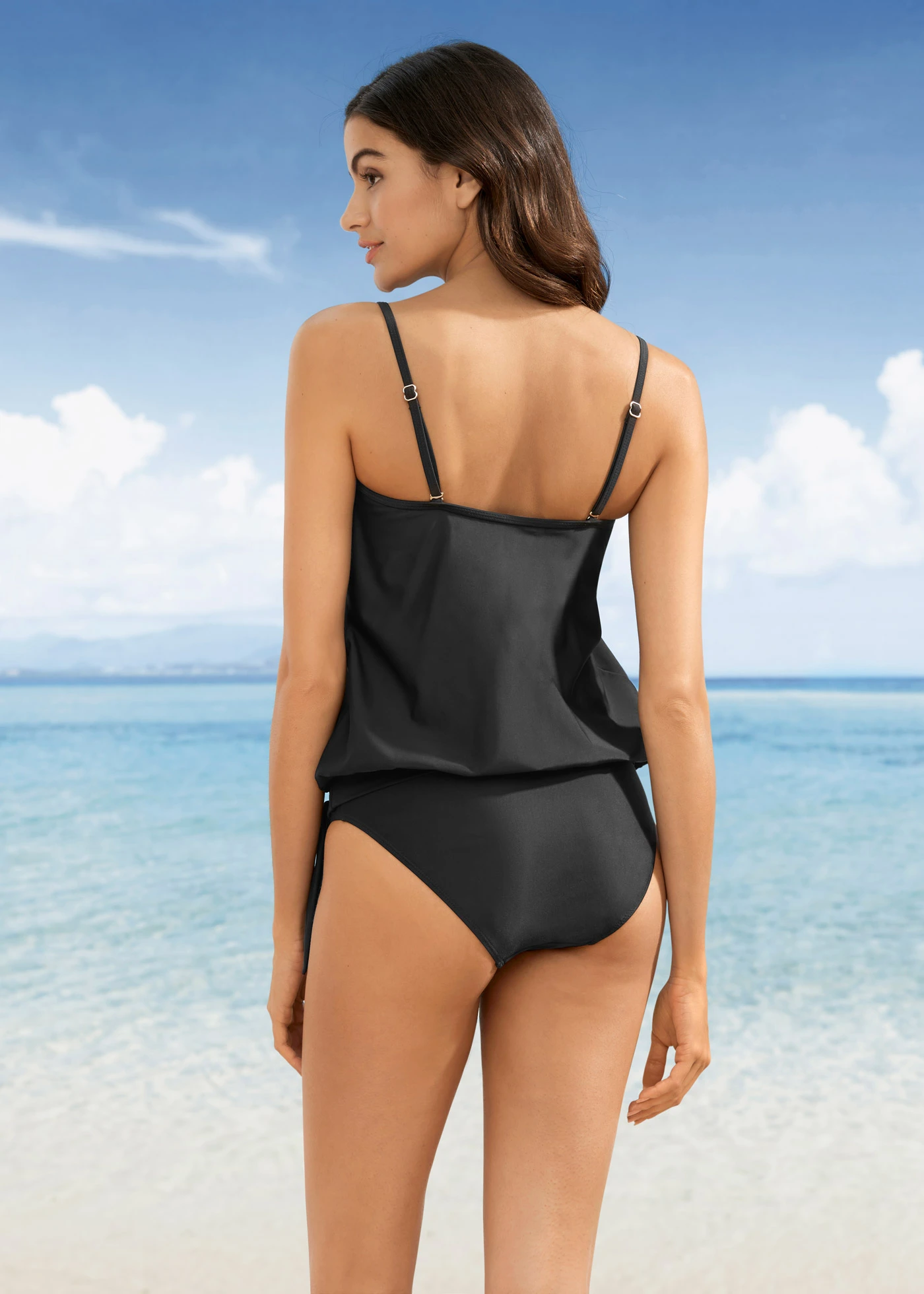 Tankini oversize à bretelles amovibles (ens. 2 pces) • noir • Boutique bonprix