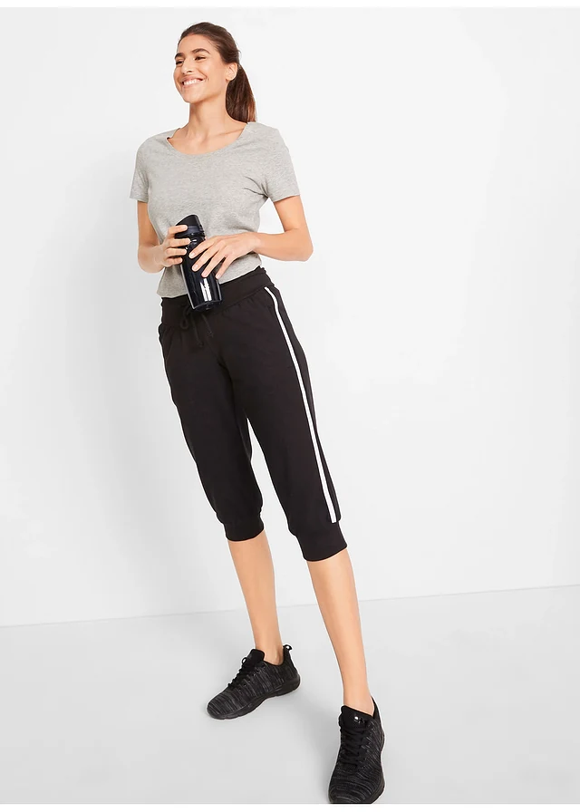 Pantalon corsaire, Couleur: noir