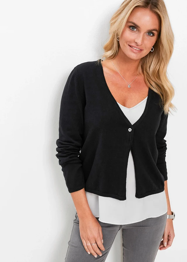 Fijngebreid vest
