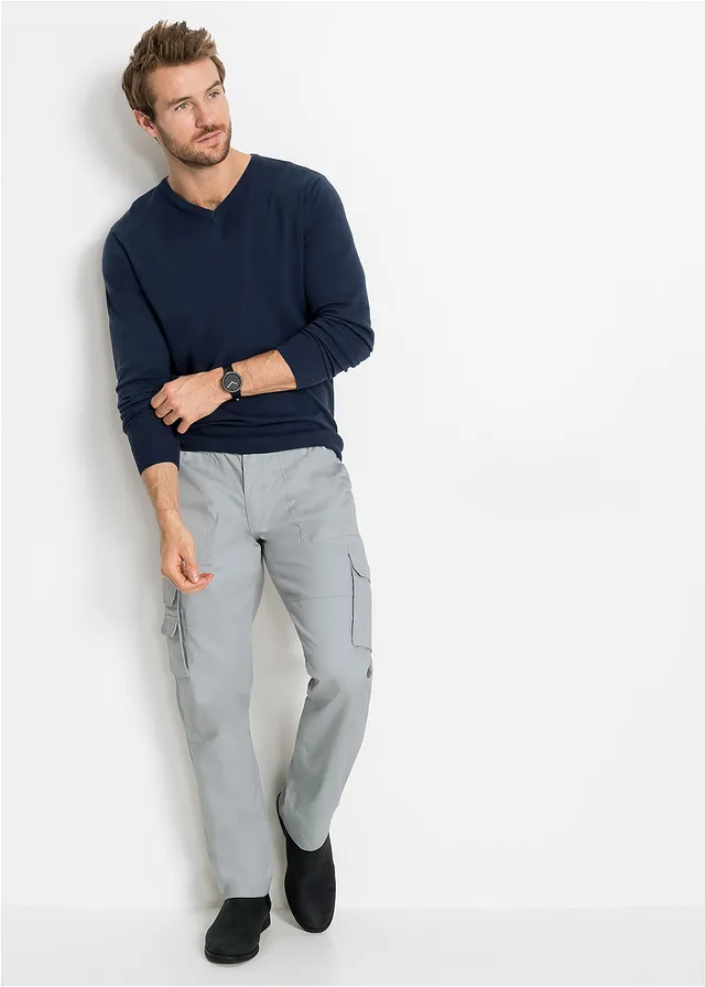 Pull doux en fine maille, Couleur: bleu foncé