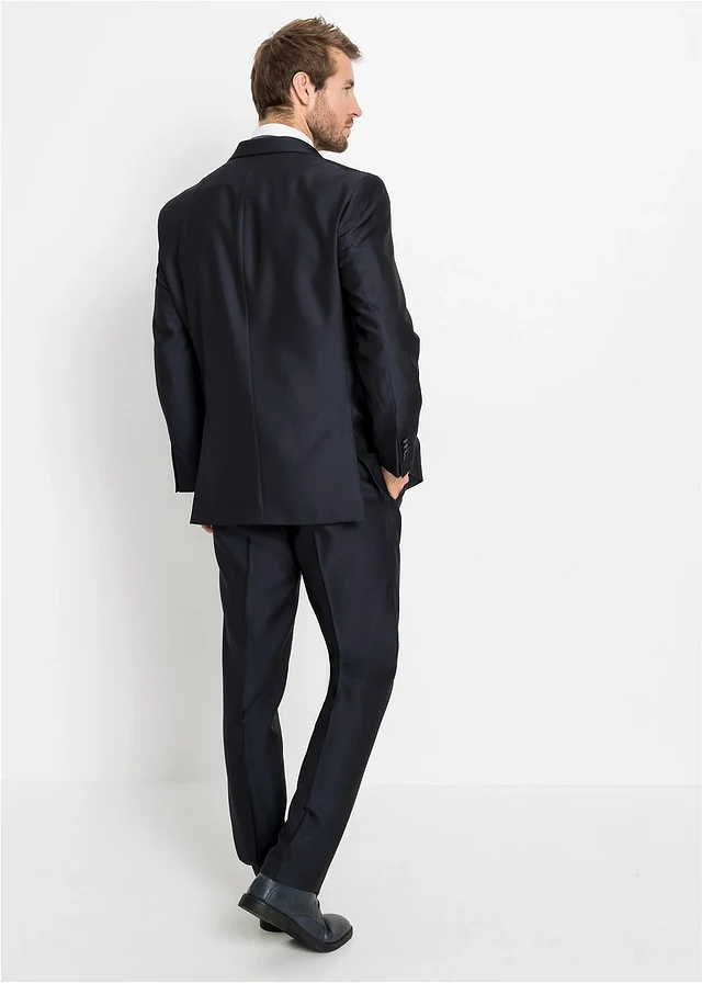 Costume 4 pièces avec gilet et cravate, regular, Couleur: bleu foncé