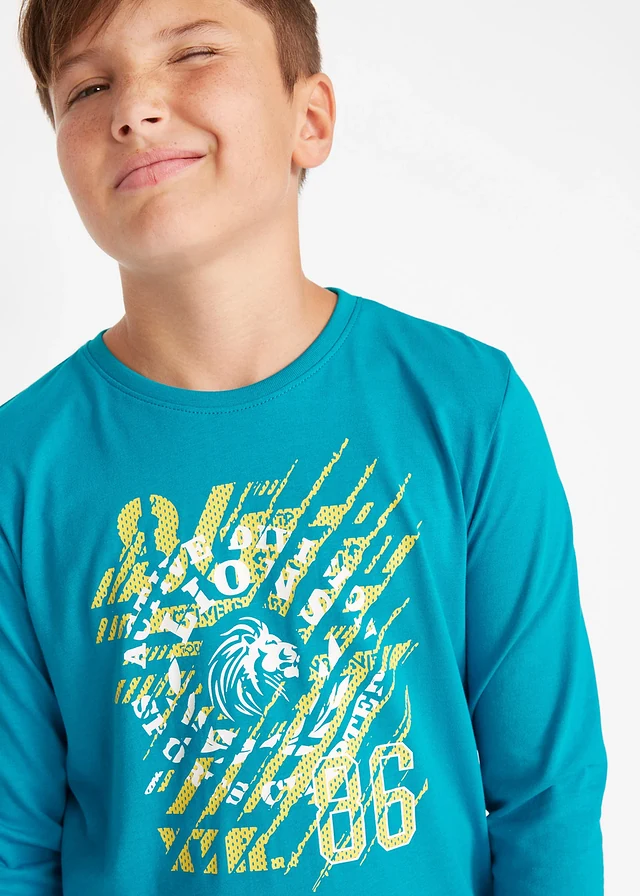 Lot de 2 T-shirts manches longues • noir + turquoise foncé • product-page.page-title-suffix