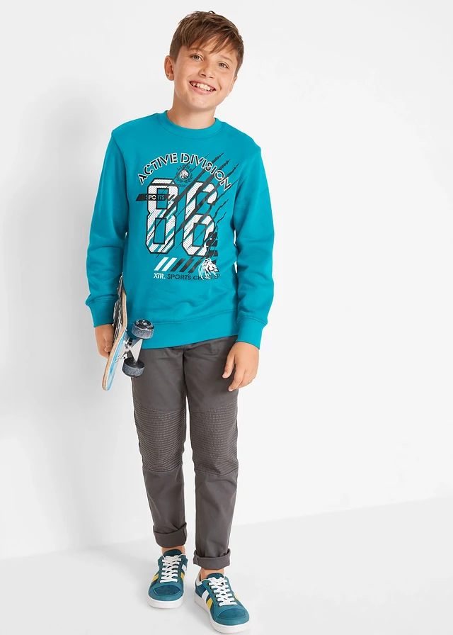 Lot de 2 sweat 100% coton • noir + turquoise foncé graphique • product-page.page-title-suffix