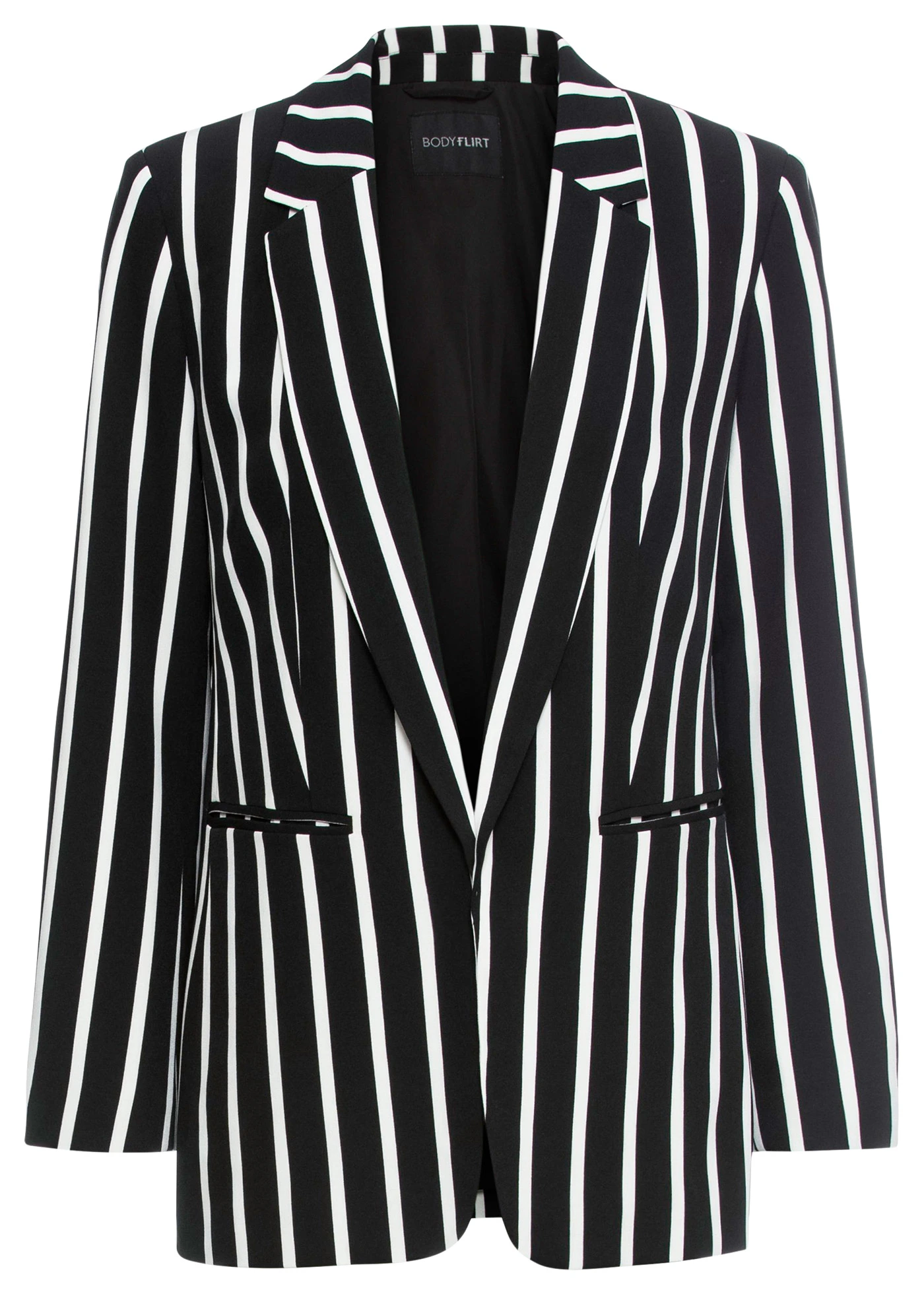 Sacou • negru/ecru dungat • magazin bonprix